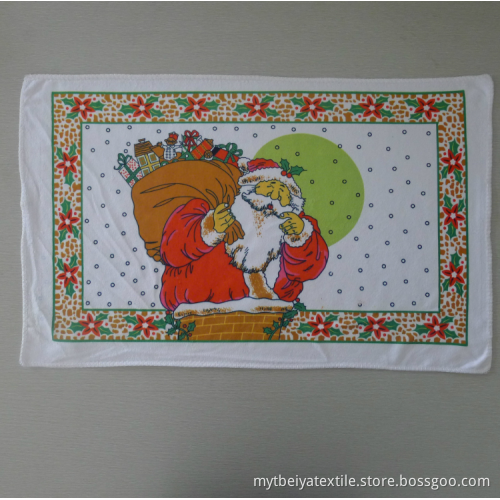 Custom Christmas Microfiber Printed Tea Towel Printing Wholesale